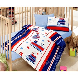 Постельное белье из ранфорса для новорожденных Bebek Ranforce Denizci - cotton box