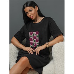 Платье домашнее "Март" черный