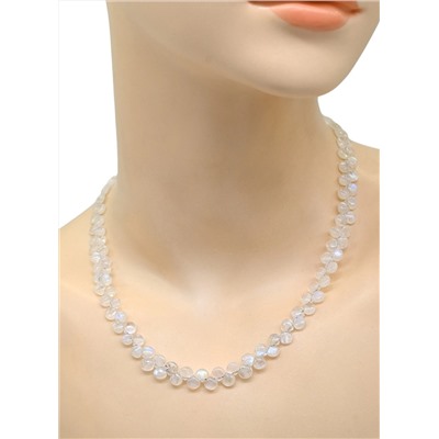 Бусы из Лунного камня адуляра капля, 44см, 19,4г