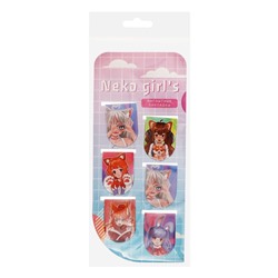 Магнитные закладки Neko girl's, 6 шт.