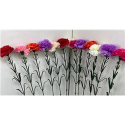 Цветок искусственный декоративный Гвоздика 1 шт 53 см