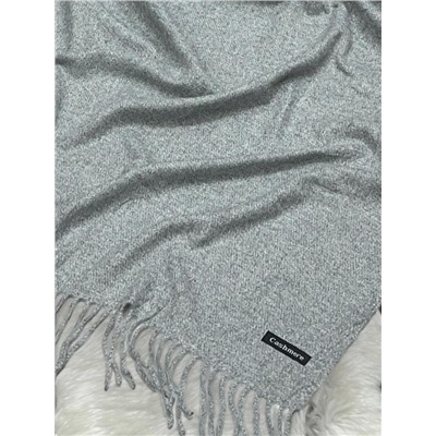 Платок теплый кашемировый однотонный (Меланж) Арт 9039/5 серый