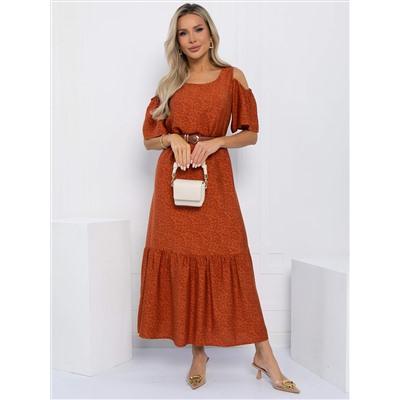 Платье Летний сад (оранжевое) П13311-1М