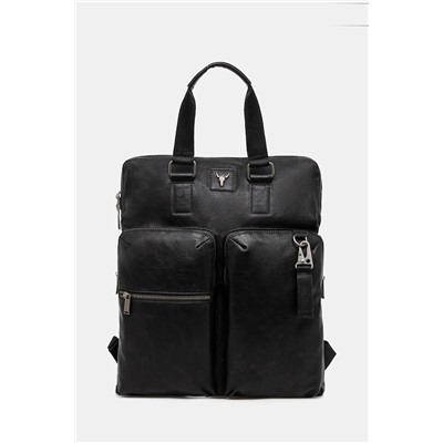 Plecak męski ze skóry ekologicznej kolor czarny