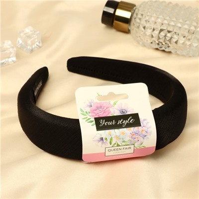 Ободок для волос «Перелив», 3 см, чёрный