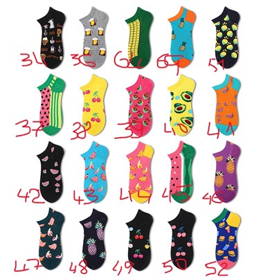 Tide, summer trend fruit fashionable short socks, European style, wholesale