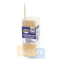 Aviora Зубочистки бамбуковые в банке, 100 шт.