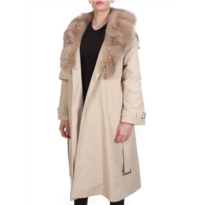 21003 BEIGE Пальто зимнее женское MAILILUO (150 гр. холлофайбера)