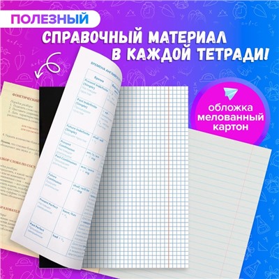 Комплект предметных тетрадей 48 листов "На Чёрном", 10 предметов, со справочным материалом