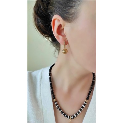 Серьги из полосатого агата Зебра 2