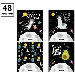 Тетрадь 48л., А5, клетка ArtSpace "Космос. Fantastic space", ТВИН-лак