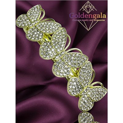 Заколка автомат для волос со стразами «Блеск элегантности» ЭЛЗ14/03