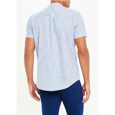 Short Sleeve Grandad Collar Shirt