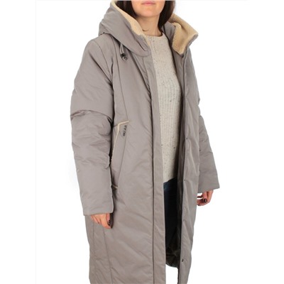 M-9079 GRAY/BEIGE Пальто зимнее женское CORUSKY (верблюжья шерсть)