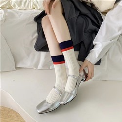 Tide, colored retro fuchsia cotton knee socks for men and women, internet celebrity