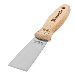 Шпательная лопатка из нержавеющей стали, 40 мм, буковая рукоятка, EFP Matrix