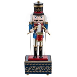 GAEM Фигурка декоративная "Щелкунчик" с музыкой и движением,, L11,5 W10 H32 см