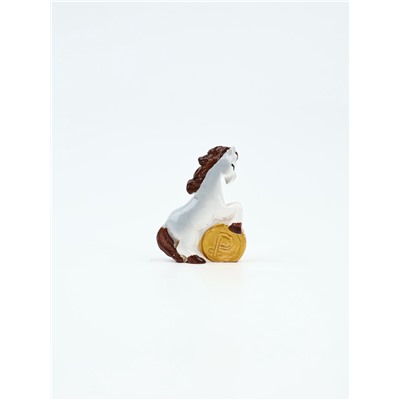 Сувенир новогодний «Фигурка лошадь 2026», набор 4 шт., полистоун