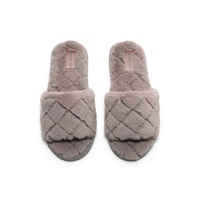 Тапочки «Ромбы» серо-сиреневые