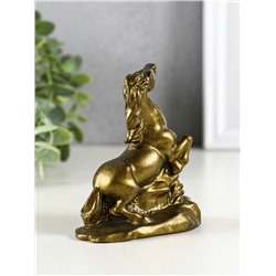 Фигурка гипс «Конь на дыбах», 10 см, под латунь