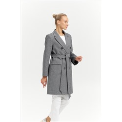 Пальто женское демисезонное 26897 (пепельный/ёлочка)