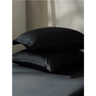 Простыня на резинке SL Home Tencel 200*200+30 см , цв. чёрный