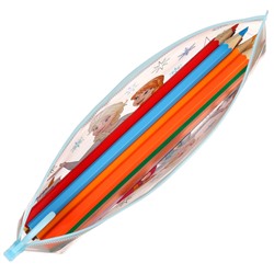 Пенал мягкий, 1 отделение, 100×210 мм, ПВХ, «Холодное сердце»