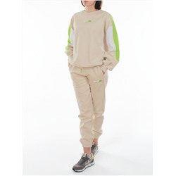 3160/3161 BEIGE/LT. GREEN Костюм спортивный женский (95% хлопок, 5% эластан)