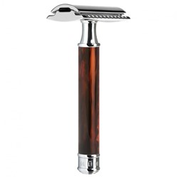 Muhle TRADITIONAL Rasierhobel geschlossener Kamm, Griffmaterial Edelharz schildpatt  ТРАДИЦИОННАЯ безопасная бритва с закрытым гребнем, материал рукоятки высококачественная смола черепахового цвета