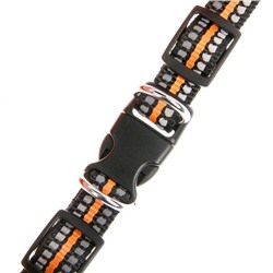 Шлейка супермягкая со светоотражающей прошивкой, обхват 48-54 см, оранжевая