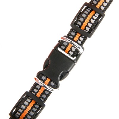 Шлейка супермягкая со светоотражающей прошивкой, обхват 48-54 см, оранжевая