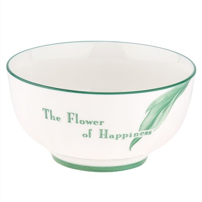 "Зе Флауэр оф Хепинис (The Flower of Happiness)" Салатник фарфоровый 1,25л, д17,5х8,6см, с деколью, отводка (Китай)
