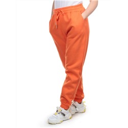 M049 ORANGE Брюки спортивные женские на флисе (100% хлопок) 7986