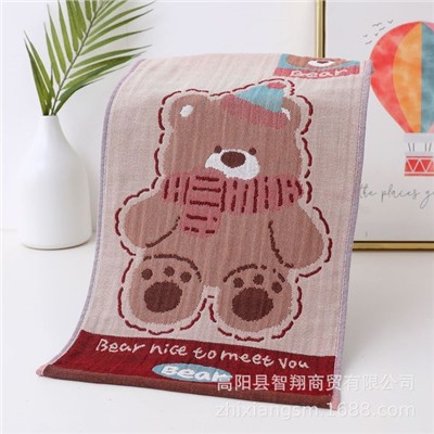 Gauze cartoon children's sweat towel, wholesale