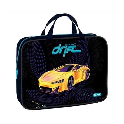Папка текстильная с ручками 1 отделение, А4 Först "Sport drift", 350*265*80мм, текстиль, на молнии