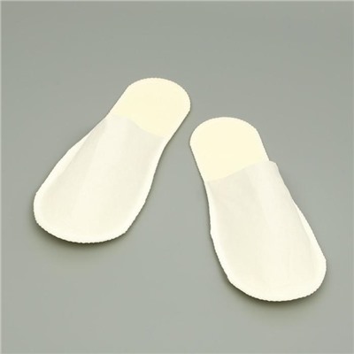 Одноразовые тапочки, Стандарт Лайт, молочные / белые, с закрытым мысом, 42 р.