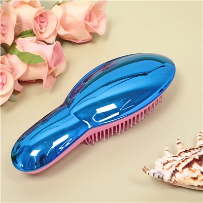 Расческа массажная компактная "Care Brush", цвет синий , 21*7,5см, в пластиковой коробке