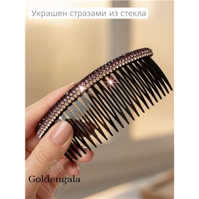 Гребень для волос со стразами большой 6шт. Арт: ГР1/006А