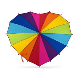 C932-4315 RainbowHeart (Радуга) Зонт детский Fulton