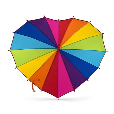 C932-4315 RainbowHeart (Радуга) Зонт детский Fulton