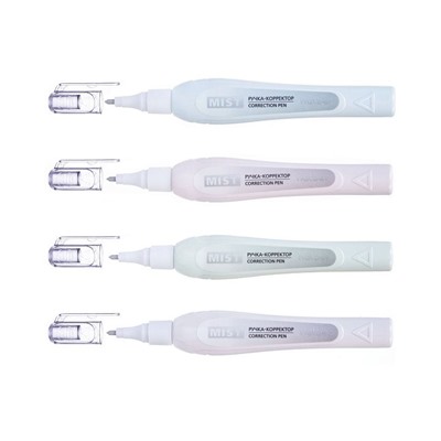 Ручка-корректор Hatber Mist  7ml с гибрид.наконечником с колпачком и клипом  в картонной Дисплей-витрине