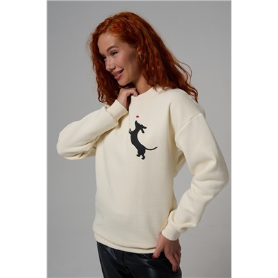 8576 женский свитшот оверсайз