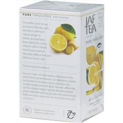 JAF TEA. Pure Infusions. Лимон-имбирь карт.пачка, 20 пак.