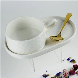 164-036 Бульонница 450мл с блюдом и ложкой MULTICOLOR в под.уп.(х12)Фарфор