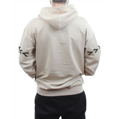 11031 BEIGE Толстовка мужская (75% хлопок, 20% полиэстер, 5% спандекс)