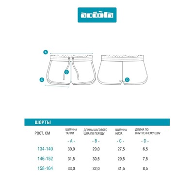 Шорты купальные детские для девочек Ombrina2
