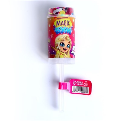 Хлопушка на палочке Magic «БУМ» с наклейками, принцесса