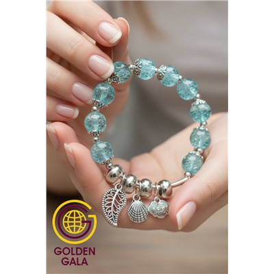 Браслет из натурального Кварца БР12/04 бирюза