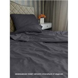 “Акция Простыня на резинке Льняные мотивы “Антрацит” 100% Хлопок