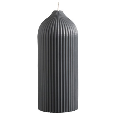 Свеча декоративная графитового цвета из коллекции Edge, 16,5см